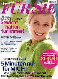 „5 Minuten nur für mich“ Artikel „Für Sie“ Heft 7 – 2014